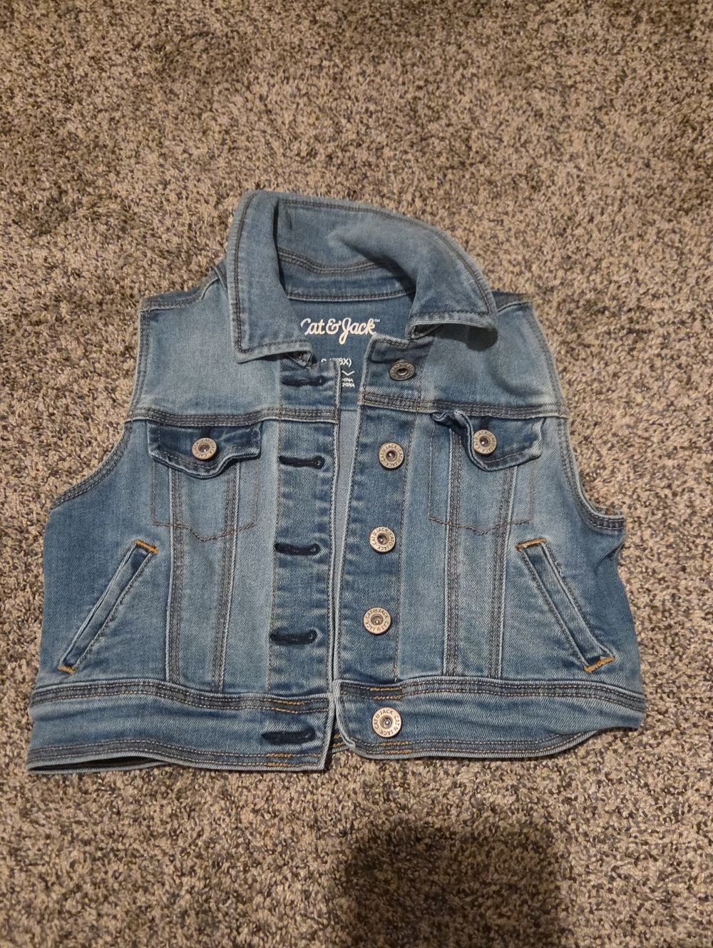 Cat & Jack Kids Light Blue Denim Vest Jacket